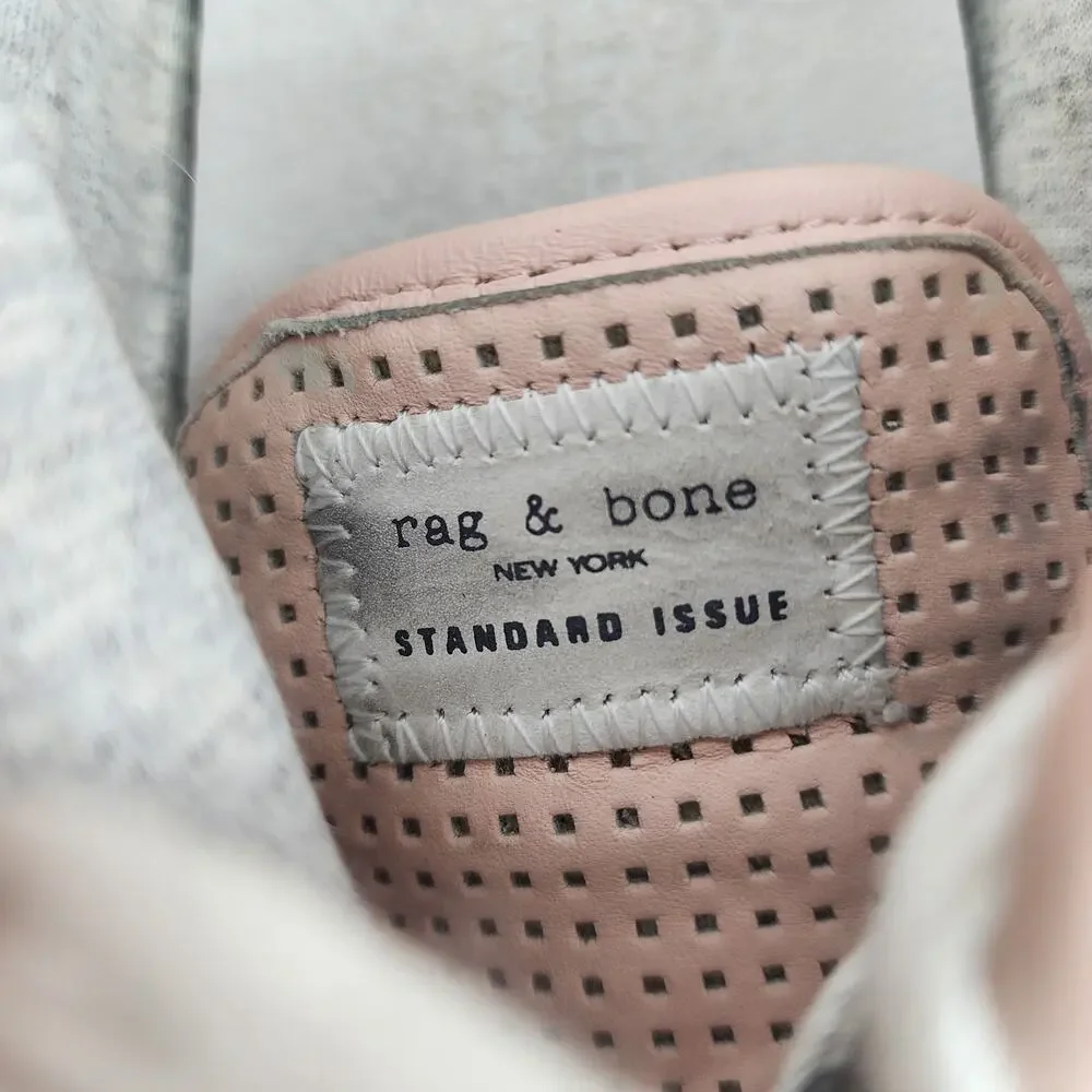 Rag & Bone Leather Perforated Low Top Standard Sneakers Shoes Size EU 38 US 8